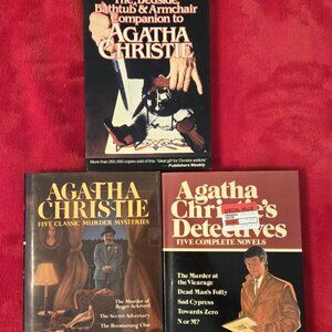 Lot of 3 Agatha Christie Books 2 Omnibus HCs & 1 Companion PB Murder Mysteries